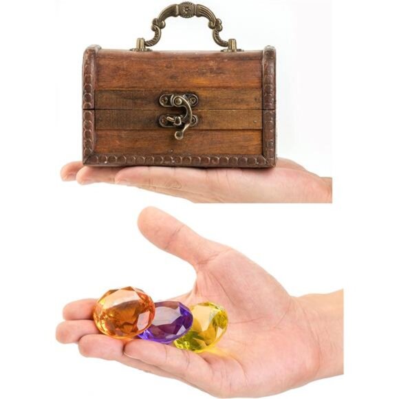 PUBGAMER Diving Gem Pool Toy 15 Big Colorful Diamond Set with Big Treasure Toy - Picture 4 of 8